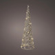 Decorazione natalizia con albero stilizzato in metallo con 20 led