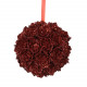 Decorazione per albero di natale con fiore in schiuma glitterato