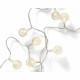 Luci per albero di natale con 60 LED trasparenti luce calda
