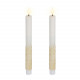 Set 2 candele con effetto fiamma a led