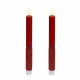 Set 2 candele con effetto fiamma a led