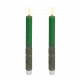 Set 2 candele con effetto fiamma a led