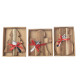 Set 3 pezzi coltelli per formaggio con vassoio in legno