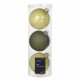 Set 3 pezzi Palline di natale in vetro trasparente d.10cm