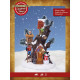 Villaggio di babbo natale con albero in resina con led