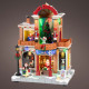 Villaggio di babbo natale in poliresina con led