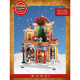 Villaggio di babbo natale in poliresina con led