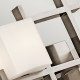 Applique a parete in acciaio con 2 diffusori in vetro dal design moderno