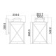 Applique da esterno media dal design rustico con diffusore in vetro a 1 luce