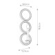 Applique da parete dal design classico con struttura in acciaio a 1 luce
