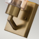 Applique da parete in acciaio con diffusore in vetro a 1 luce dal design minimal