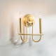 Applique da parete in acciaio in stile moderno con 2 lampadine