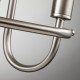 Applique da parete in acciaio in stile moderno con 2 lampadine