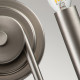 Applique da parete in acciaio in stile moderno con 2 lampadine