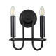 Applique da parete in acciaio in stile moderno con 2 lampadine