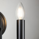 Applique da parete in acciaio in stile moderno con 2 lampadine