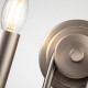 Applique da parete in acciaio in stile moderno con 2 lampadine