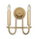 Applique da parete in acciaio in stile moderno con 2 lampadine