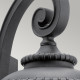 Applique media da esterno a parete rustica in resina e diffuosre in vetro