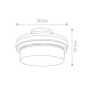 Lampada a soffitto con diffusore rotondo a 2 luci in vetro dal design moderno