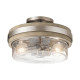 Lampada a soffitto con diffusore rotondo a 2 luci in vetro dal design moderno
