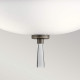 Lampada a soffitto rotonda in acciaio con diffusore in vetro dal design moderno