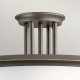 Lampada a soffitto rotonda in acciaio con diffusore in vetro dal design moderno