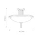 Lampada a soffitto rotonda in acciaio con diffusore in vetro dal design moderno