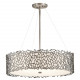 Lampada a sospensione con diffusore in vetro a 4 luci dal design moderno