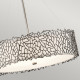 Lampada a sospensione con diffusore in vetro a 4 luci dal design moderno