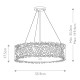 Lampada a sospensione con diffusore in vetro a 4 luci dal design moderno