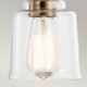 Lampada a sospensione in acciaio con diffusore in vetro dalle linee eleganti