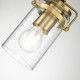 Lampada a sospensione in acciaio con un diffusore in vetro dal design industrial
