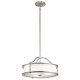 Lampada a sospensione in acciaio diffusore in vetro a 3 luci dal design moderno