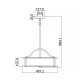 Lampada a sospensione in acciaio diffusore in vetro a 3 luci dal design moderno