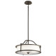 Lampada a sospensione in acciaio diffusore in vetro a 3 luci dal design moderno