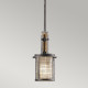 Lampada a sospensione in metallo con 1 diffusore in vetro dal design rustico