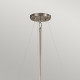 Lampada a sospensione media con diffusore in vetro a 3 luci dal design moderno