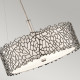 Lampada a sospensione media con diffusore in vetro a 3 luci dal design moderno