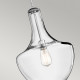 Lampada a sospensione media in acciaio diffusore in vetro dal design moderno