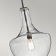 Lampada a sospensione media in acciaio diffusore in vetro dal design moderno