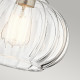 Lampada a sospensione moderna con struttura in acciaio con diffusore in vetro