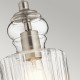 Lampada a sospensione moderna struttura in acciaio con diffusore in vetro