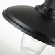 Lampada a sospensione per esterni con struttura in acciaio e diffusore in vetro