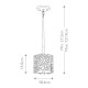 Lampada a sospensione piccola con diffusore in vetro a 3 luci dal design moderno