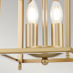 Lampadario piccolo in acciaio diffusore a 3 luci dal design rustico