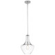 Lampada a sospensione piccola in acciaio diffusore in vetro dal design moderno