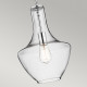 Lampada a sospensione piccola in acciaio diffusore in vetro dal design moderno
