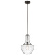 Lampada a sospensione piccola in acciaio diffusore in vetro dal design moderno