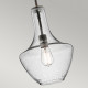 Lampada a sospensione piccola in acciaio diffusore in vetro dal design moderno